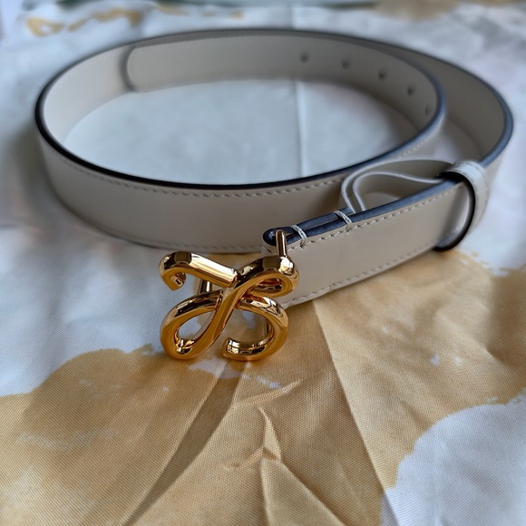 Loewe Accessories - Loewe Gold Logo White Belt